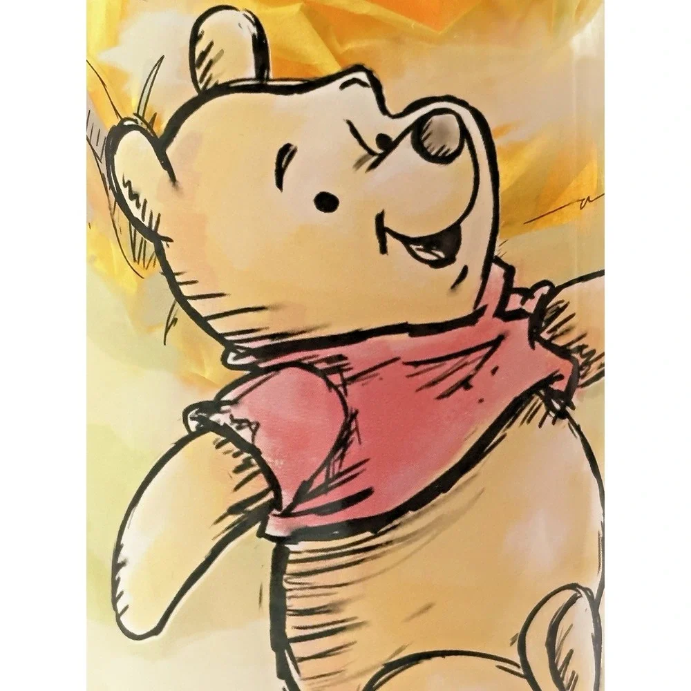 Disney Winnie the Pooh Clear Water Bottle Straw Flip Lid 10 in